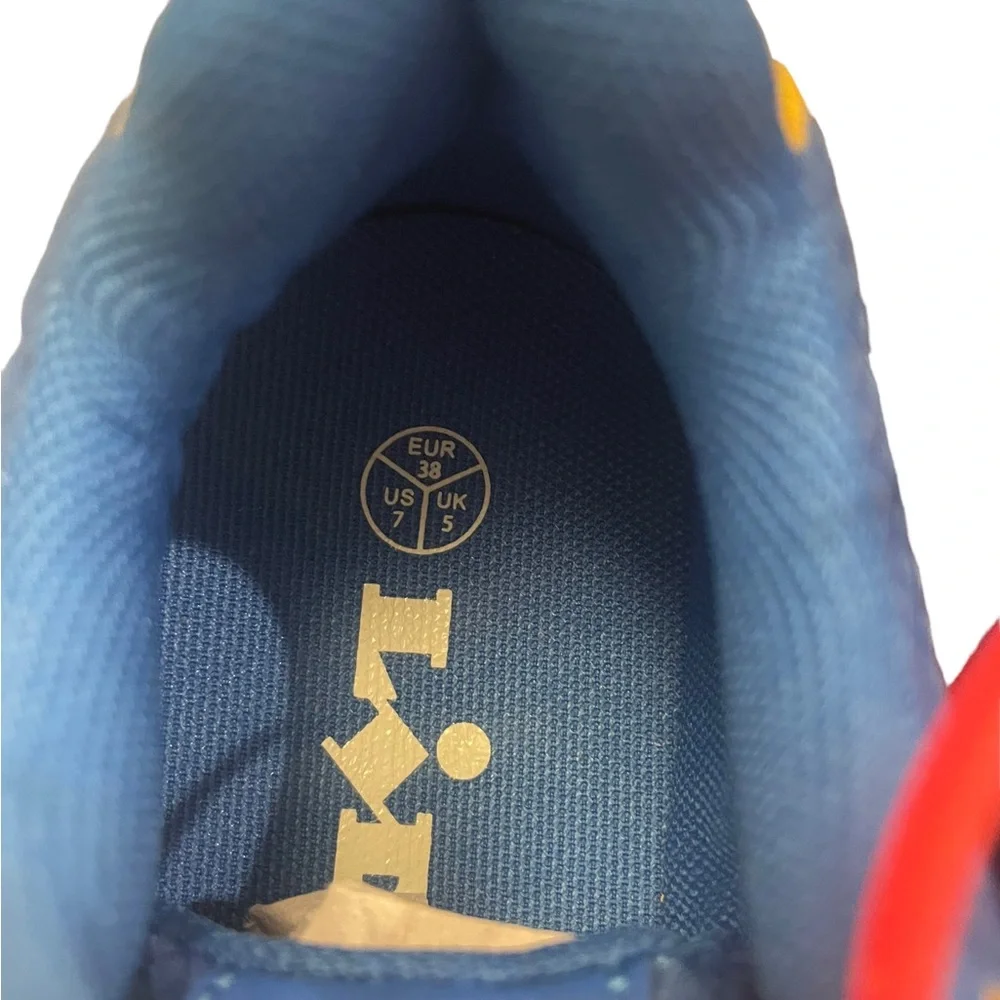 Lidl and Djibril Cisseé Blue Yellow Red Tennis Shoes December 2022 Womens Size 7 - Picture 9 of 10